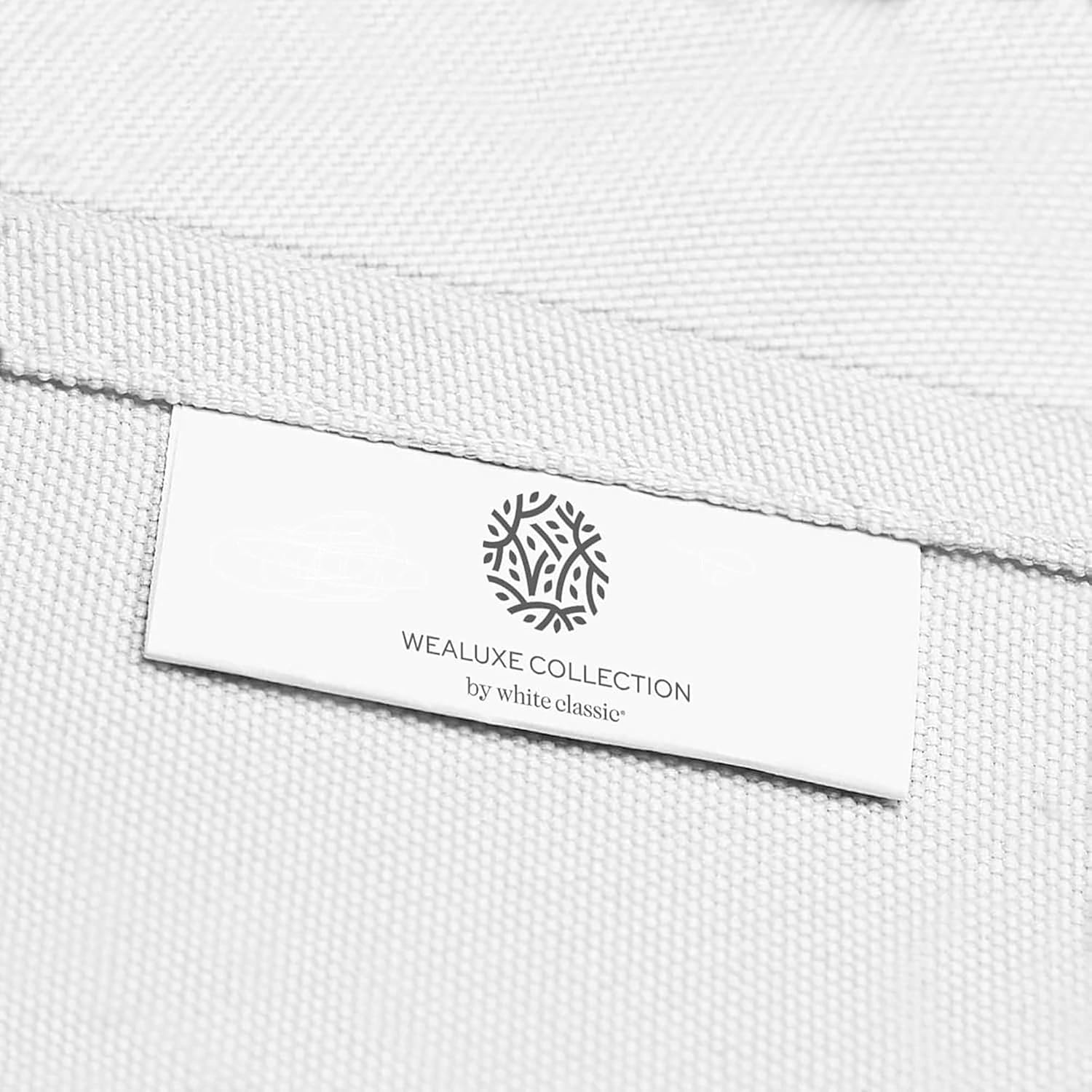 image:imageWealuxe 2 Pack White Round Tablecloths 60 Inch for 2048 Tables 200 GSM Premium Quality Textured Washable Polyester Fabric Table Cloth 60 is Not Table SizeWhite